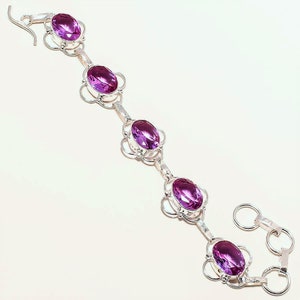 Sterling Silver Purple Amethyst Bracelet