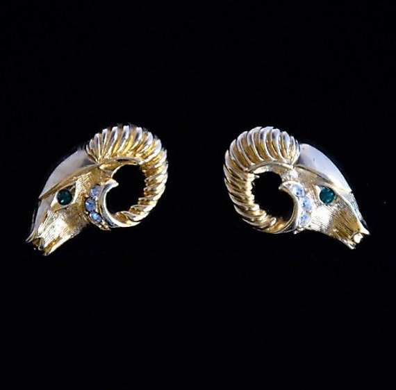 Kenneth J. Lane Ram Rhinestone Stud Earrings, Desi