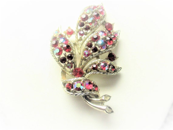 Vintage Lisner Oversized Pink Floral Brooch s-l400.jpg main image 4
