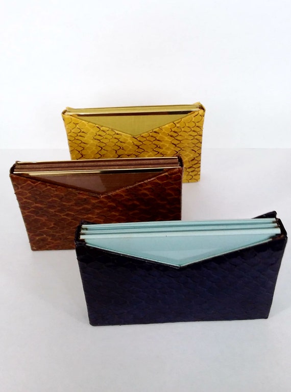 Antique 1950's Snakeskin Picture and Card Holders