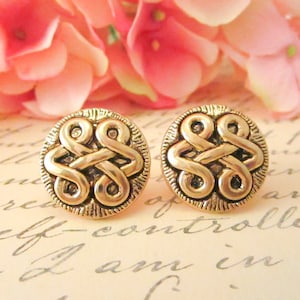 Vintage Button Earrings, Tribal Earrings, Studs, Clip on,Large Earrings,Boho fashion style, Bridesmaid Earrings, holiday gifts for her