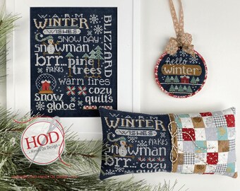 Let's Talk Winter Counted Cross Stitch Pattern Designed by Cathy Habermann Published by Hands On Design