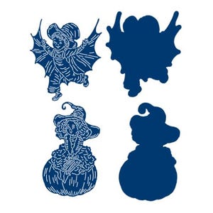 Jeu de matrices tout habillé de Tattered Lace (Discontinué) | Découpes pour enfants en costume d'Halloween ludiques