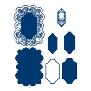 Matrice de découpe cadre rectangulaire Contemplation de Tattered Lace (Discontinué) | Découpes complexes pour cadre rectangulaire orné