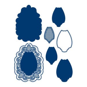 Set di fustelle "Consideration Pear Frame" di Tattered Lace (fuori produzione) / Eleganti fustelle a forma di pera