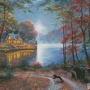 Wahl von 2 Cross Stitch Charts aus dem Kunstwerk von Mark Keathley von Artecy Cross Stitch--Brand New--Mountain-Szenen