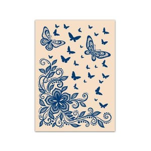 Porzellan A5 Prägeschablone von Tattered Lace | Elegante, von der Natur inspirierte Textur (eingestellt)