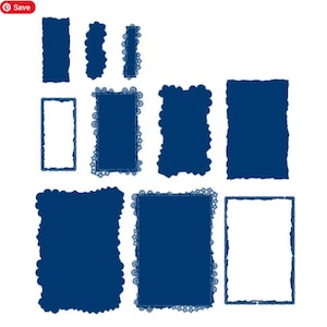 de matrices de découpe Cadres rectangulaires en dentelle en lambeaux | Ensembles de pièces découpées pour le scrapbooking et la fabrication de cartes (abandonné)
