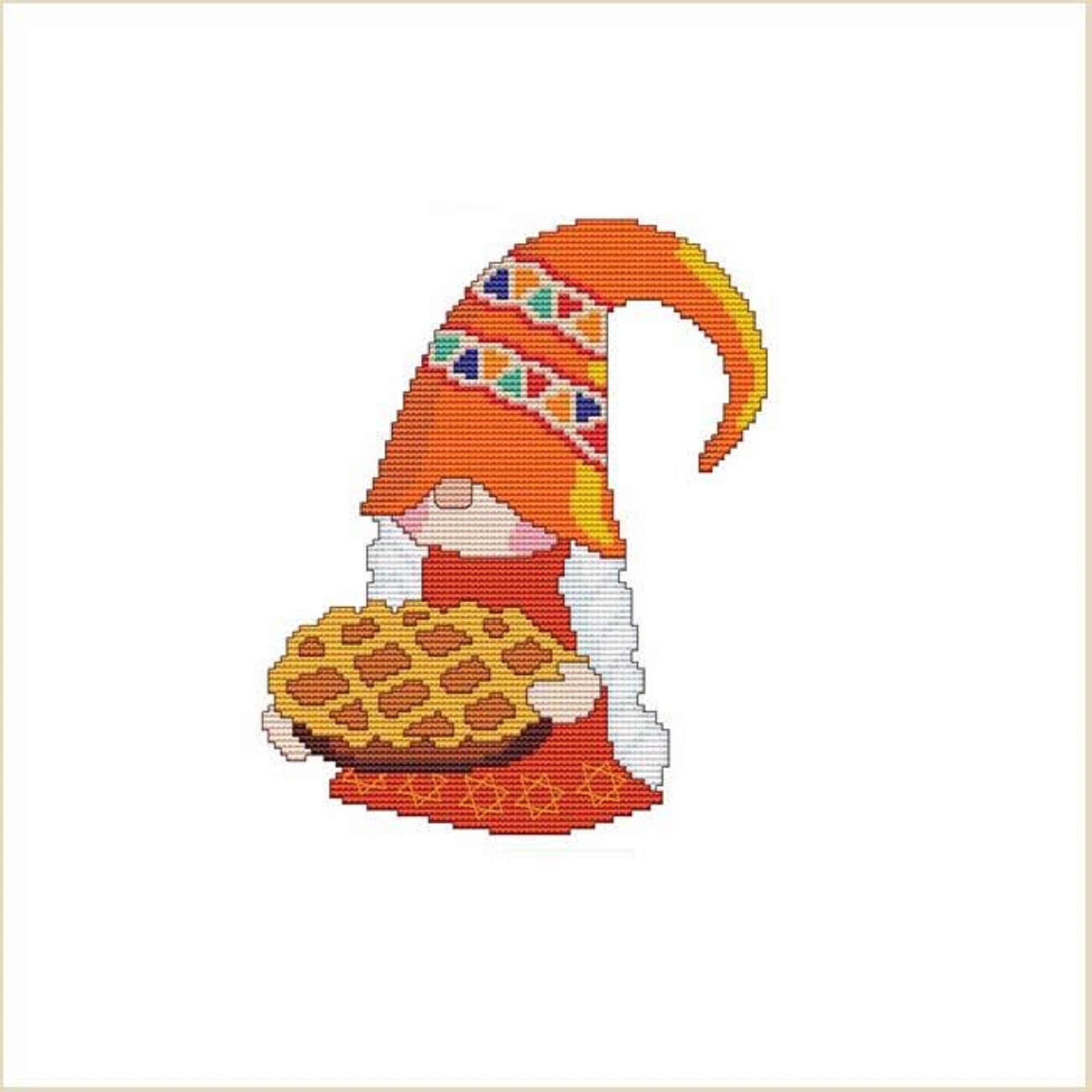 Thanksgiving Gnome Counted Cross Stitch Patterns by Artist Etsy