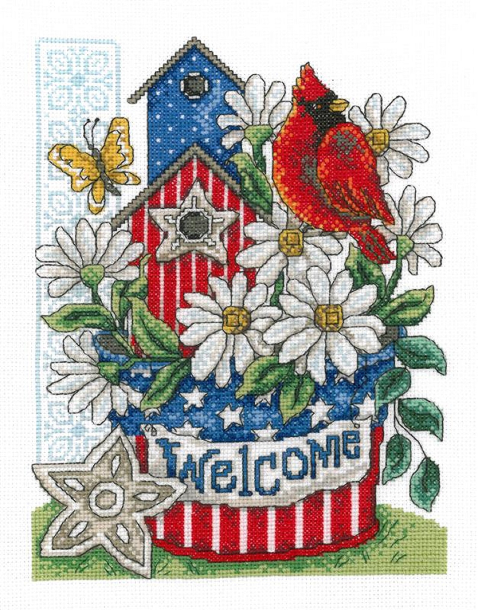 Patriotic Counted Cross Stitch Chart By Designer Diane Etsy