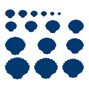 Juego de troqueles de almeja de Tattered Lace (descontinuado) / Troqueles detallados de concha de almeja - Tema oceánico