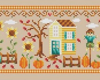 Trio de padrões de ponto cruz de outono por Shannon Christine Designs - Costure individualmente ou todos os três - Novo em folha!
