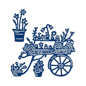 Tattered Lace のマーケット ダイ セット (販売終了) | フローラル カート & ポット ダイ カット