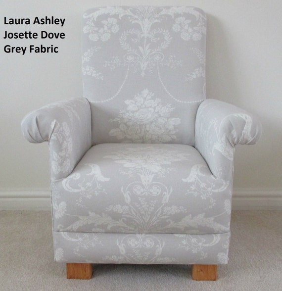 Laura Ashley Dove Grey Josette Fabric Kids Chair Nursery Bespoke Child S Bedroom Armchair