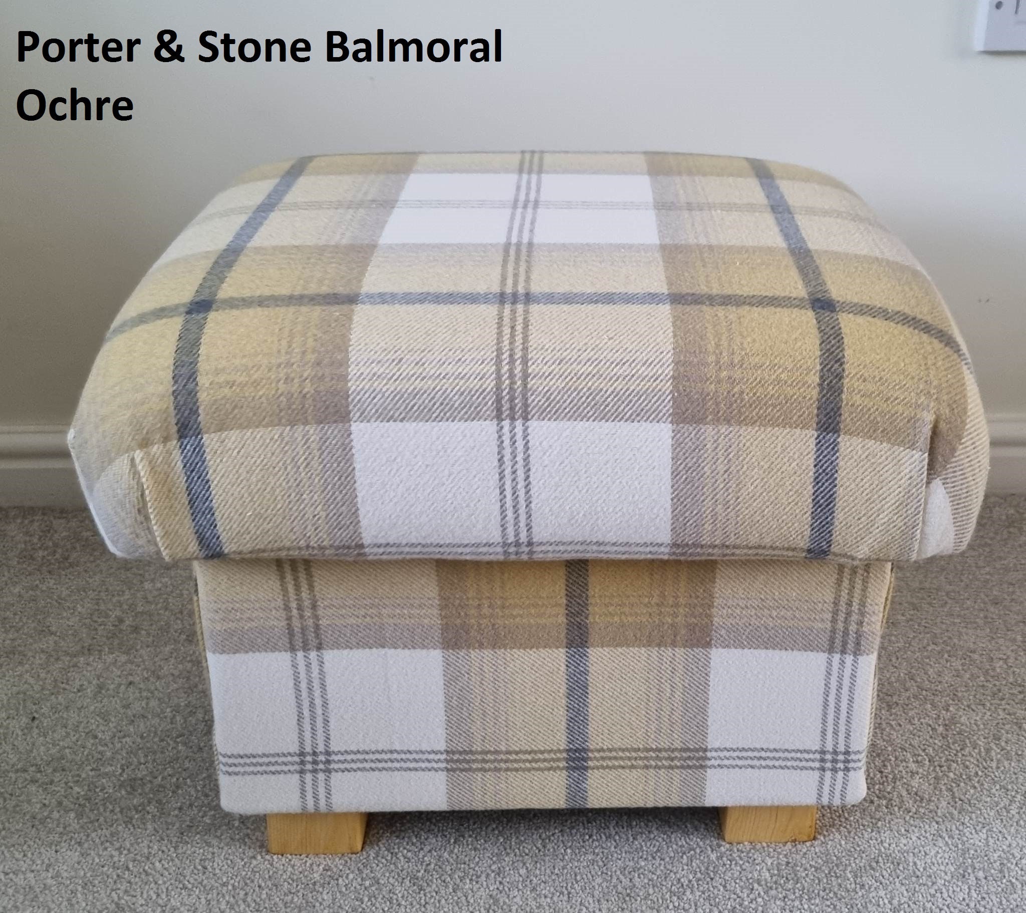 Ochre footstool with storage discount