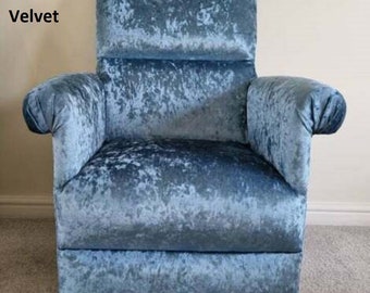Child's crushed velvet chair sale