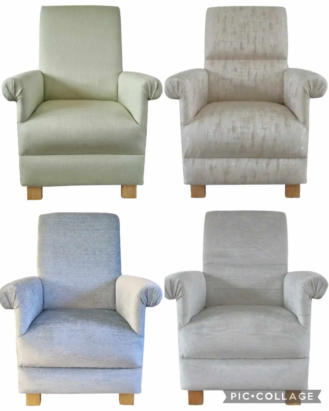 Laura Ashley Fabric Adult Chairs Armchairs Villandry Charcoal Dove Grey