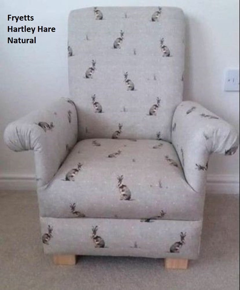 Fryetts Hartley Hare Natural Fabric Child's Chair Beige Etsy UK