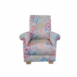 Children&#39;s Chair Kids Armchair Atlas Mandala Lilac Butterflies Seagulls March Hare Pink Mustard Duck Egg Small Child&#39;s Boys Girls Gifts Idea