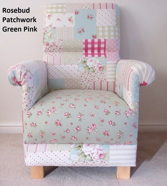 patchwork fabric armchair
