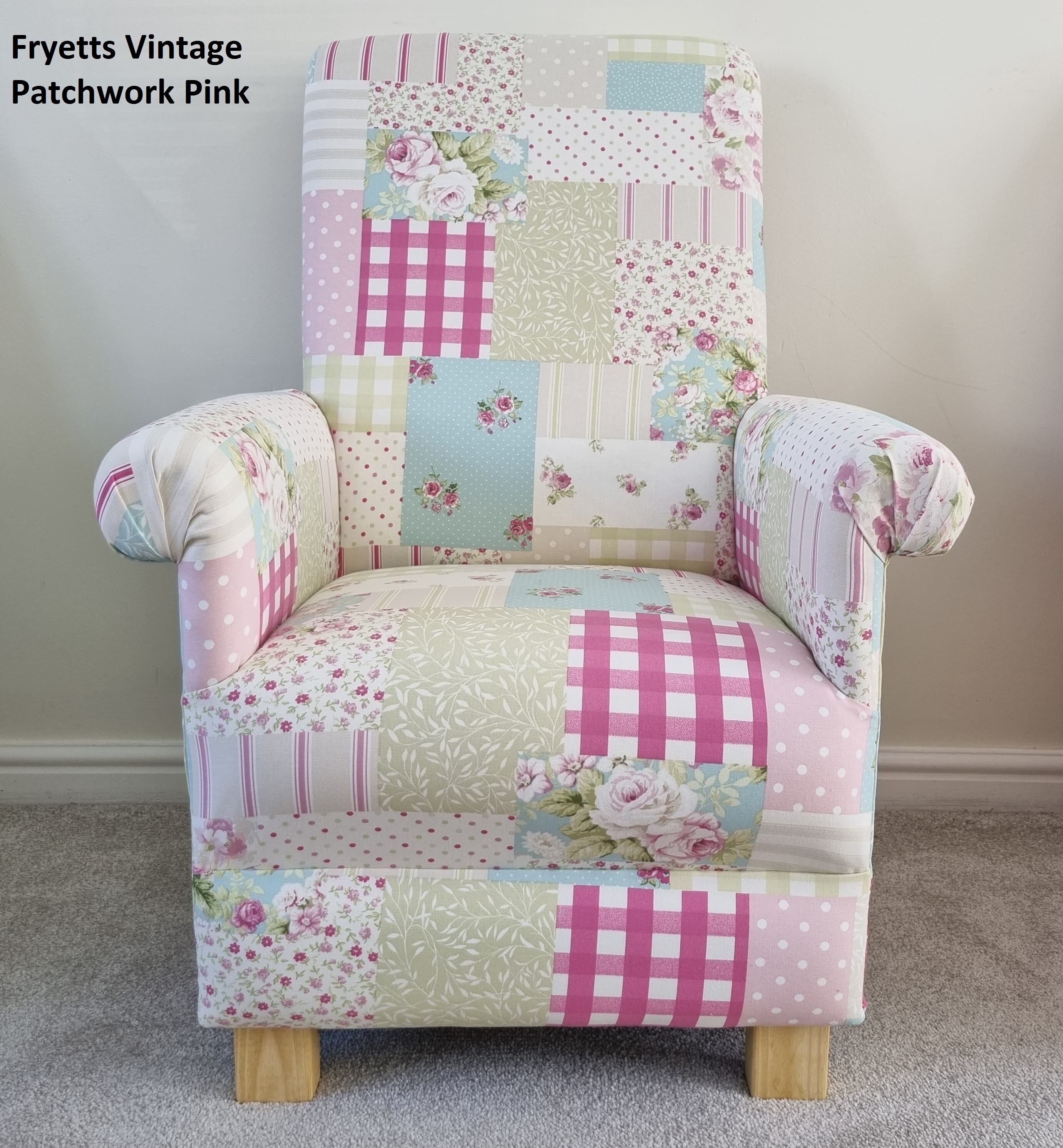 Pink 2024 patchwork chair