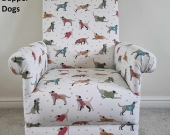 Dog pattern chair sale