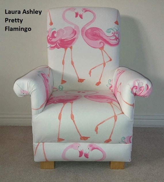 Laura Ashley Pretty Flamingo Fabric Child S Chair Girls Pink White Armchair Bedroom Nursery Flamingoes Kids Birds