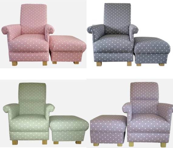 Polka Dots Accent Chairs Footstools Clarke Dotty Spot Fabrics