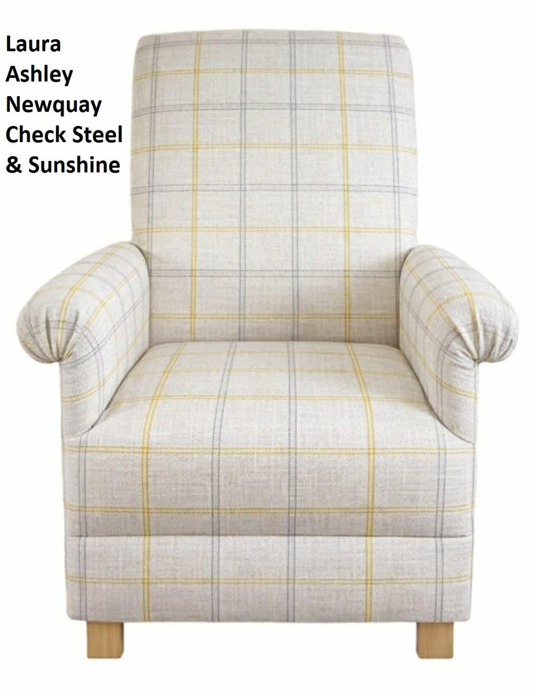 Laura Ashley Newquay Check Fabric Adult Chair Armchair Small