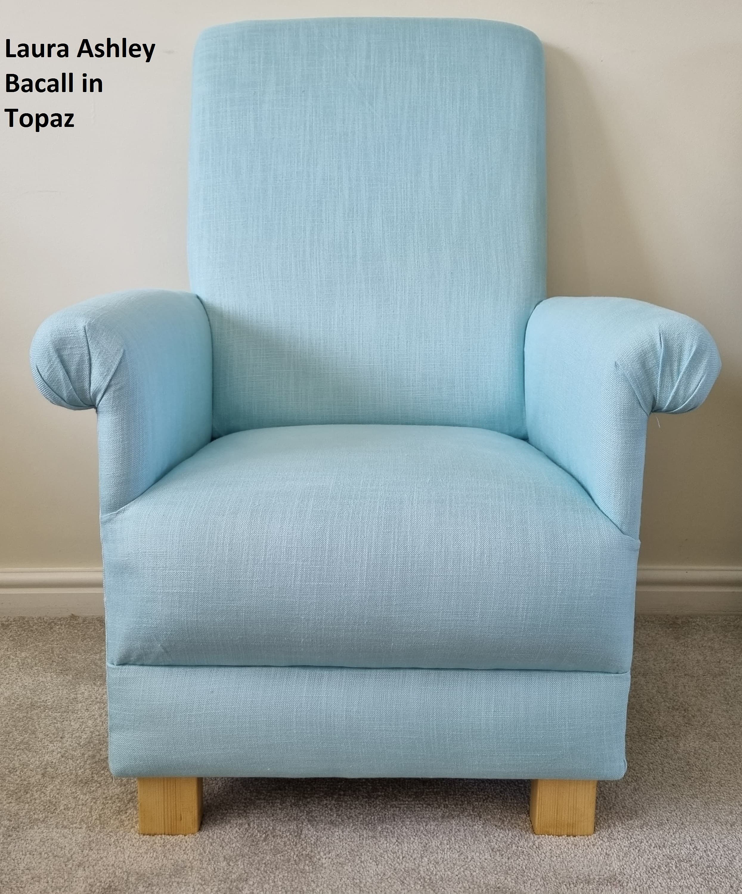 Laura Ashley Whinfell Fabric Adult Chair Armchair Duck Egg Gold