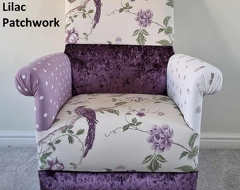 Laura Ashley Duck Egg Adult Armchair Handcrafted Floral Accent Chair Patchwork Blue Green Josette Summer Palace Small Statement Butterfly