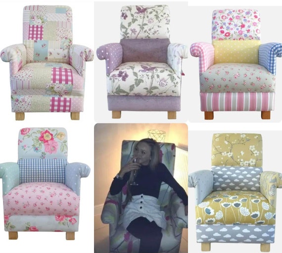Patchwork Fabric Adult Chairs Armchairs Fryetts Clarke Laura