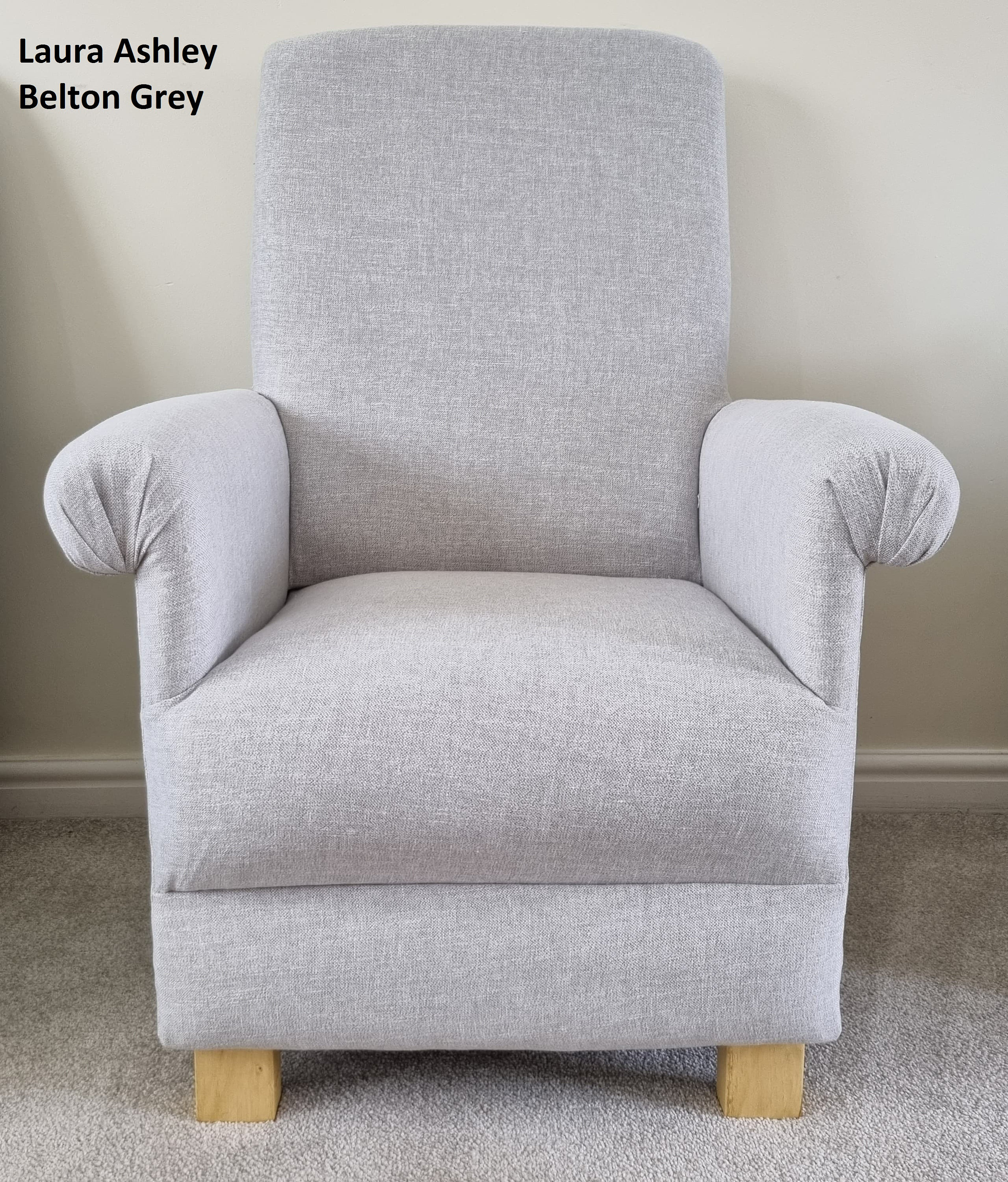 Laura Ashley Fabric Adult Chairs Armchairs Accent Small Grey