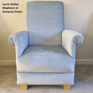 Laura Ashley Mapleton Sea Spray Fabric Adult Chair Armchair Duck Egg Gosford Ochre Caramel Velvet Accent Summer Palace  Cerise Pink Floral