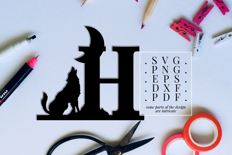 Download Metal Design Letter H Wild Life Adventure Vector Laser Cut Wolf Monogram H Font Paper Cut Template Dxf Svg Eps Monogram Svg Moon Clip Art Art Collectibles Delage Com Br