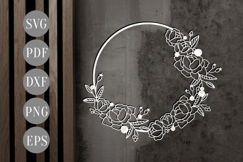 Download Floral wreath bundle papercut template bundle of 6 floral ...