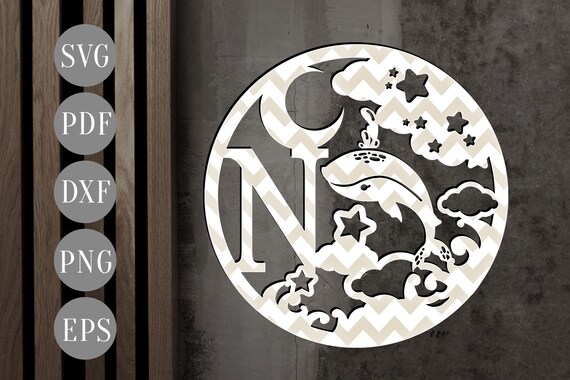 Download Nursery Decor Baby Svg Papercut Template New Baby Gift Nursery Monogram Cricut Whale Paper Cut Newborn Printable Newborn Paper Art Clip Art Art Collectibles