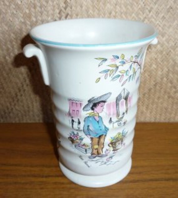 1950 S Crown Ducal Ware Vase Petit Pierre Etsy