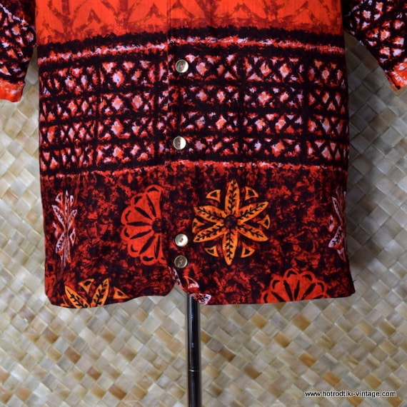 1960 ' s Vintage Mens hawaïen « Iolani Hazard Jac » Sshirt hawaïen Mens rouge 813612 1960 ' s Vintage Mens hawaïen « Iolani Hazard Jac » Sshirt hawaïen Mens rouge 813612