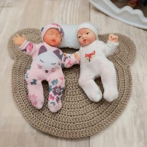 Vêtement Poupée 35-43 Cm - Tenue New Born Baby Doll Style 9 - Tissu Doux Fermeture Velcro - Idée Cadeau Enfant Noël Anniversaire - Jeu De Rôle Créatif