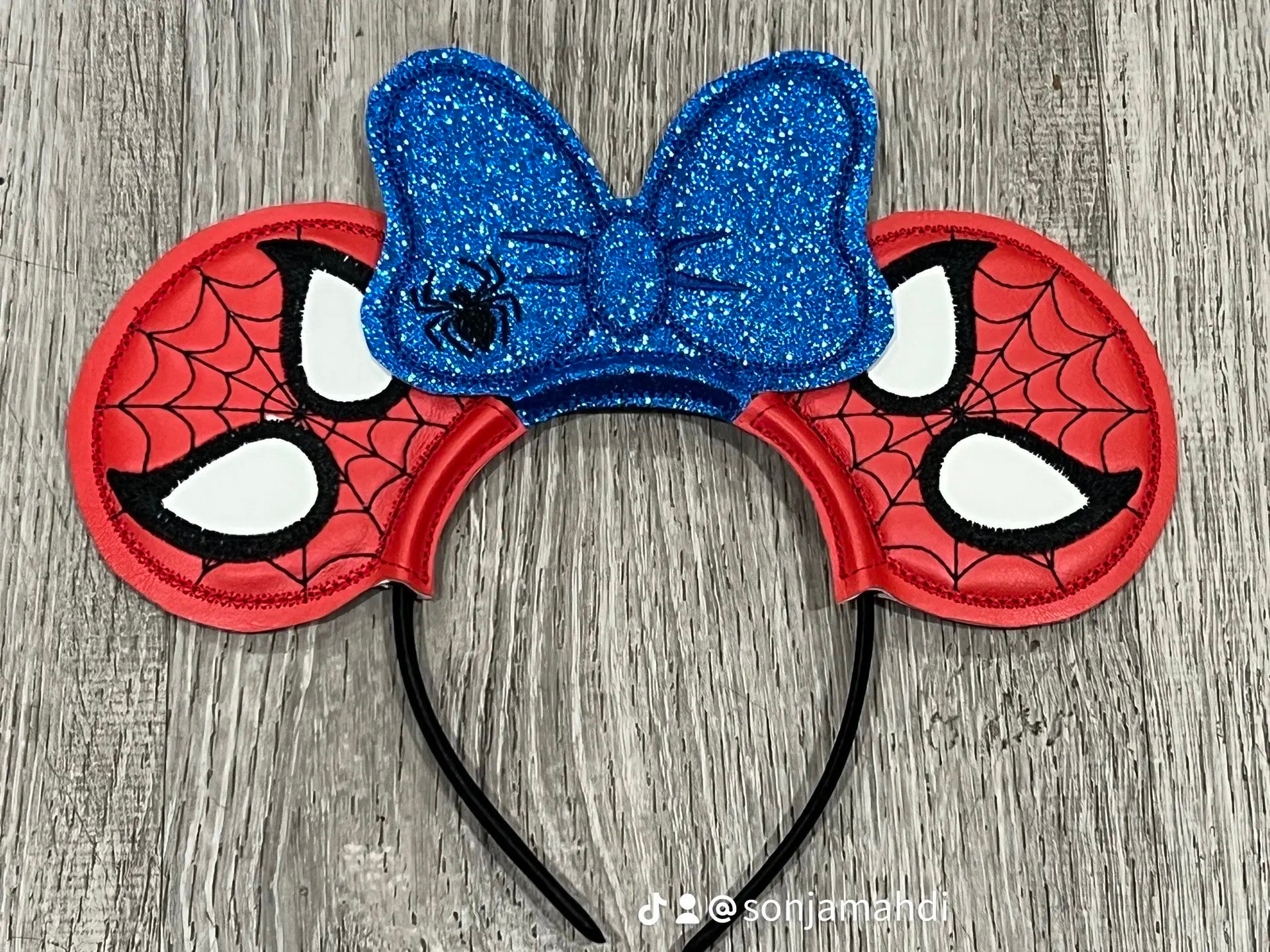 Mickey Ears/Spiderman inspired/Disney inspired mouse ear/embroidery Mickey ears