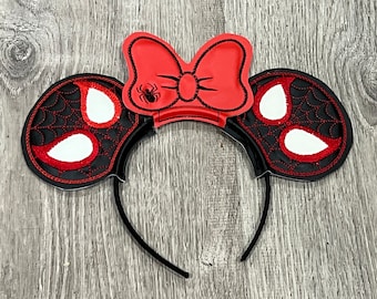 Mickey Ears/Spiderman inspired/Disney inspired mouse ear/embroidery Mickey ears