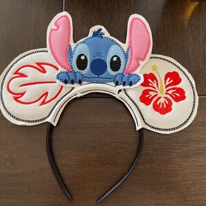 Mickey Ears/Stitch inspired/Disney inspired mouse ear/embroidery Mickey ears