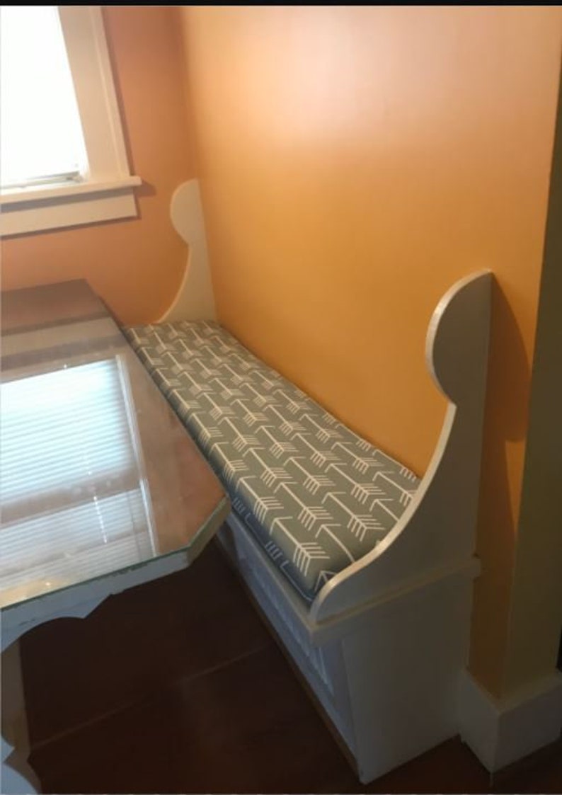 Gray Window Seat Cushion Gray Paisley Cushion Gray Stripe Etsy