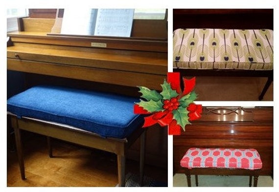Custom Piano Bench Cushion With Straps Christmas Gift Etsy
