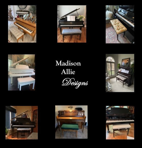 Piano bench cushion etsy sale