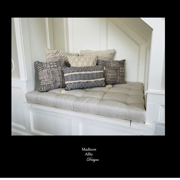 Reading Nook Cushion - Bay Window Cushion - Hall Tree Cushion - Cedar Chest Cushion - Farmhouse Cushion -Stair Case Cushion