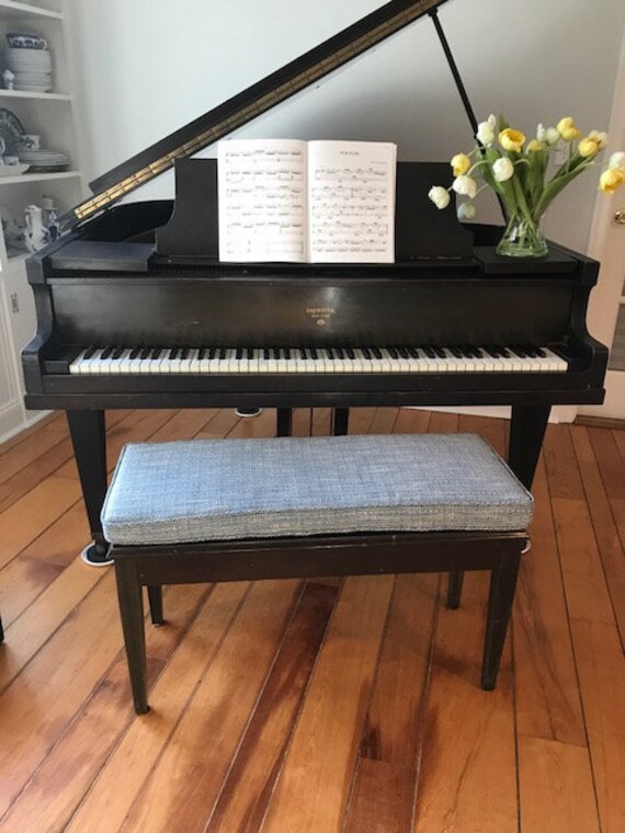 Custom Piano Bench Cushion With Straps Christmas Gift Etsy