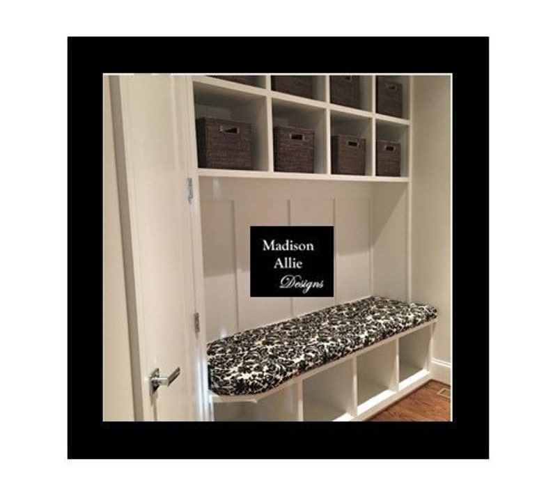 Custom Mudroom Bench Cushions And Covers With Side Notches And Etsy