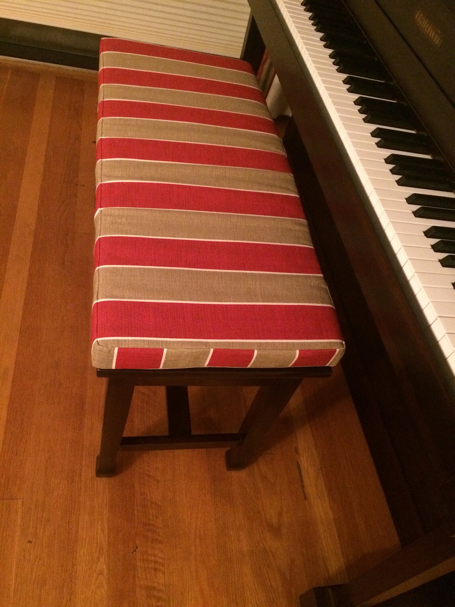 Custom Piano Bench Cushion With Straps Tufted Piano Cushion Etsy
